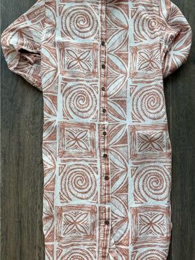 TANOA Rust Print Button-Up dress